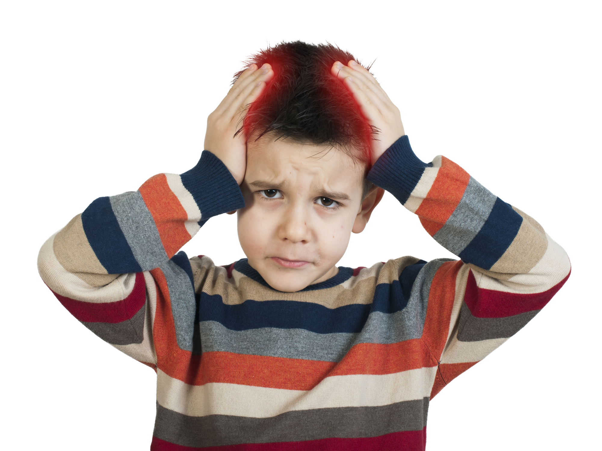 Child with headache relieved with Mighty Natural Relief